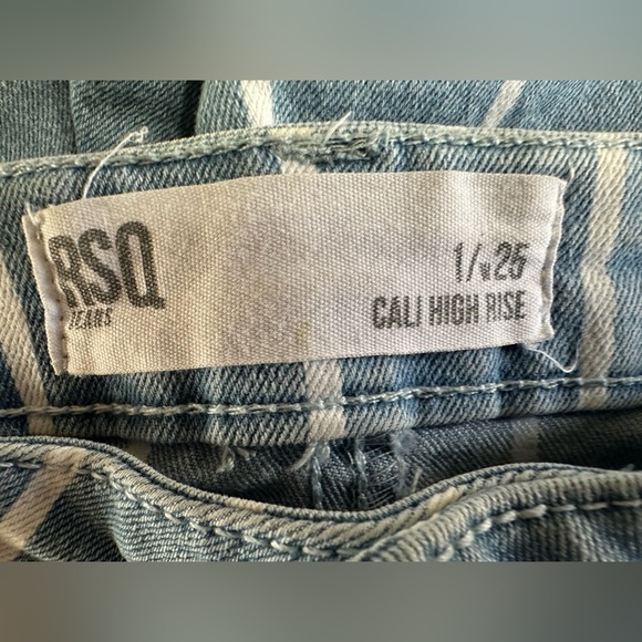 RSQ Blue and White Striped Skinny Jeans - Picture 2 of 3